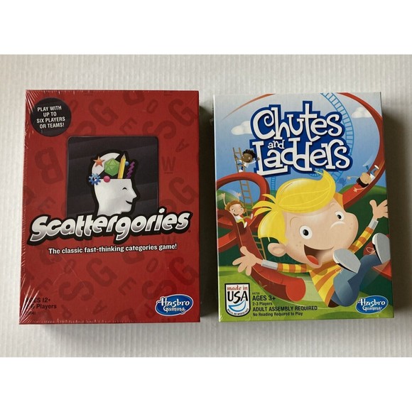Scattergories & Chutes And Ladders Game Bundle - Picture 1 of 2